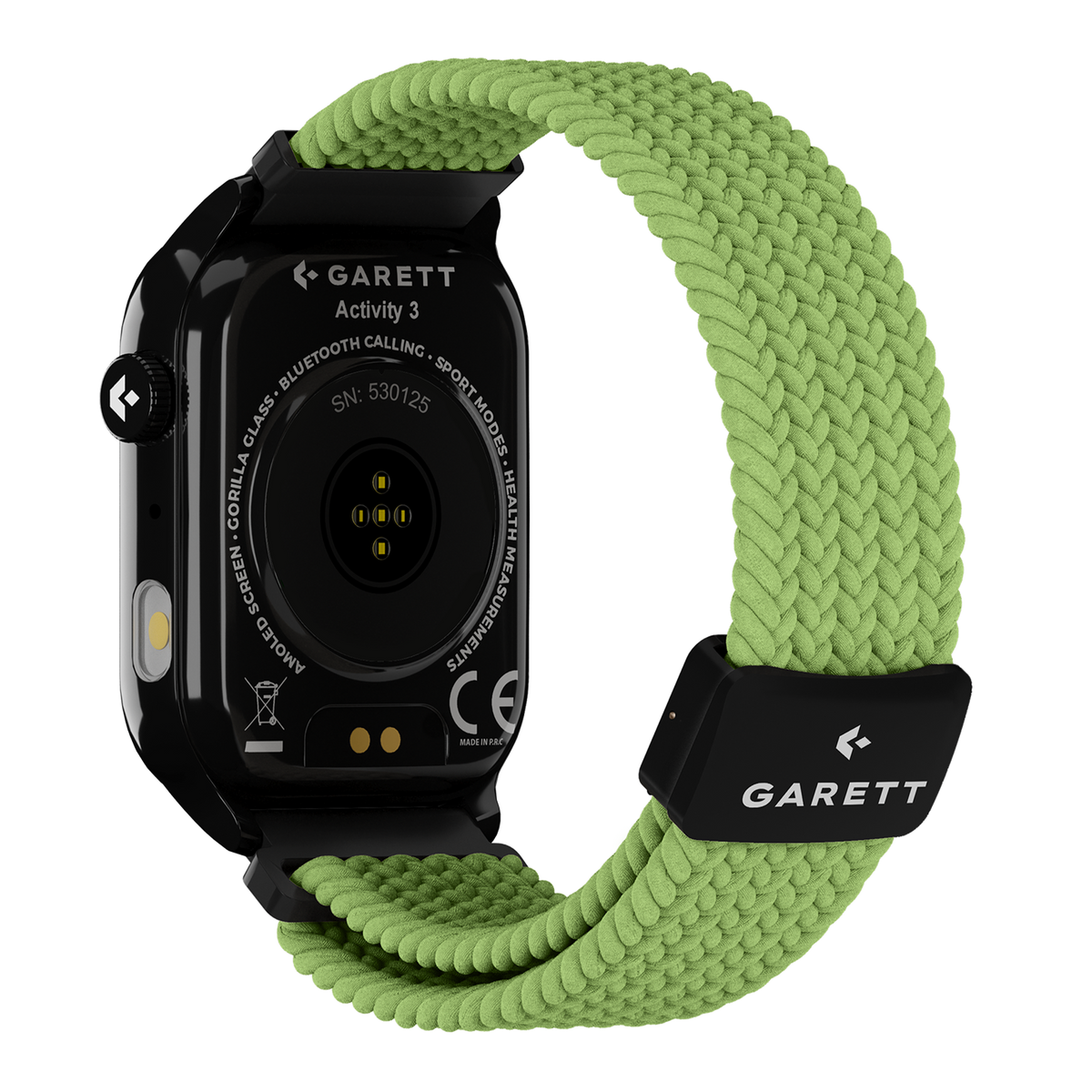 Garett Smartwatch GRC Activity 3 - Black & Green | GRC ACTIVITY 3 BLACK