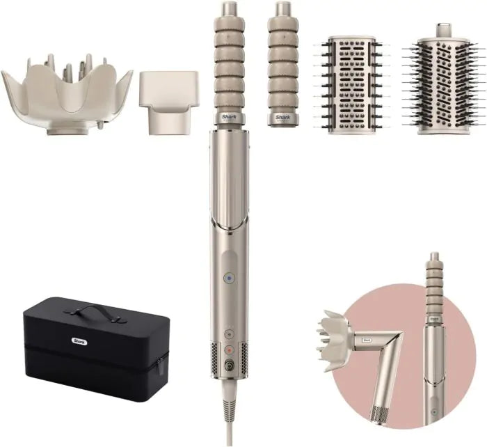 Shark FlexStyle 5-in-1 Air Styler & Hair Dryer with Storage Case - Stone | HD446SLUK