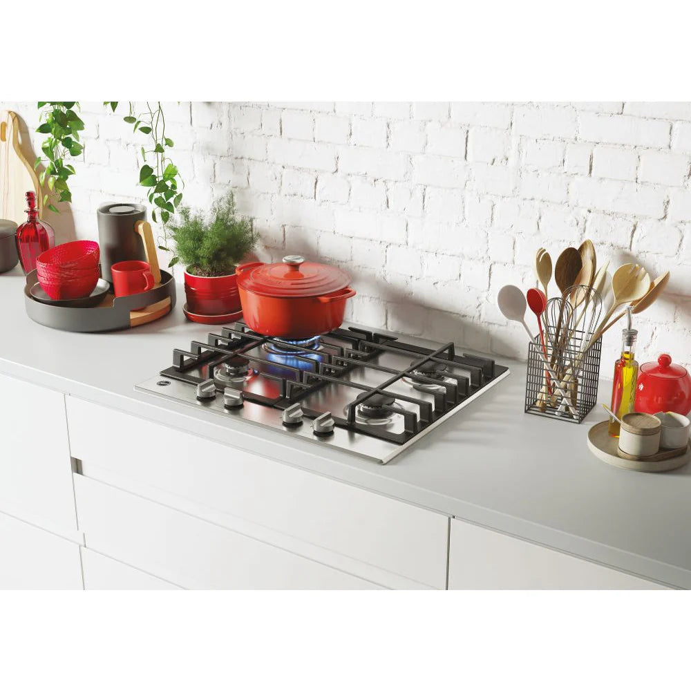 Hoover 4 Burner Built-In Gas Hob - Stainless Steel | HHG6BRK3X
