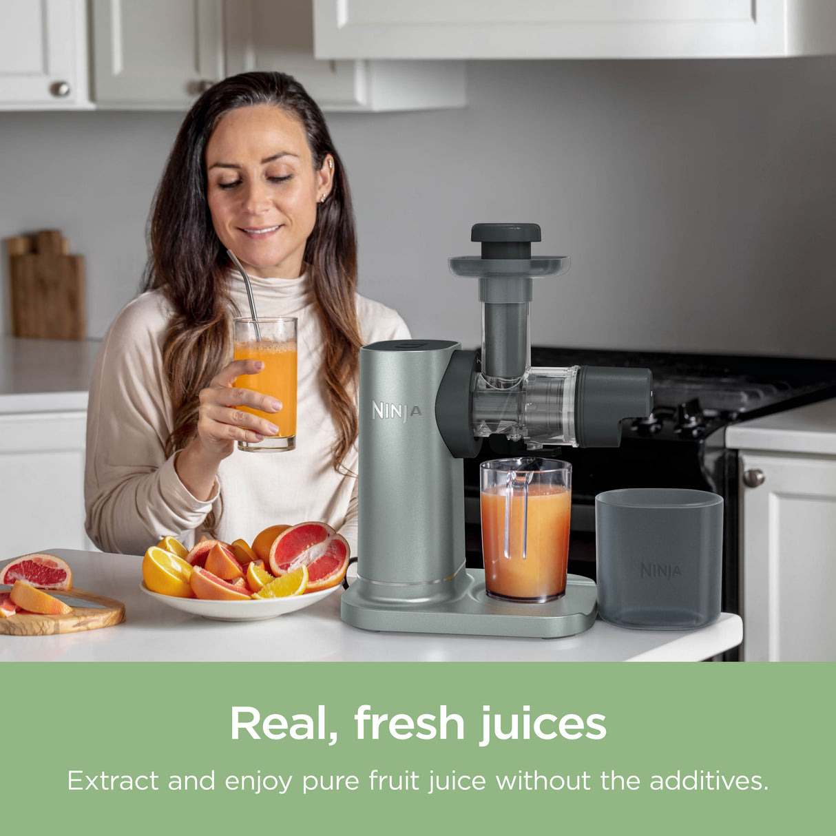 Ninja 3-in-1 Cold Press Juicer, Slicer & Shredder with Anti-Clog Filter | JC152UK