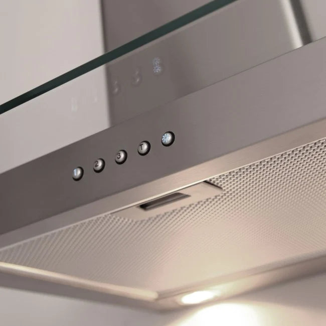 Luxair ST 60cm Flat Cooker Hood with Straight Glass - Glass Stainless Steel | LA-60-ST-GL-SS