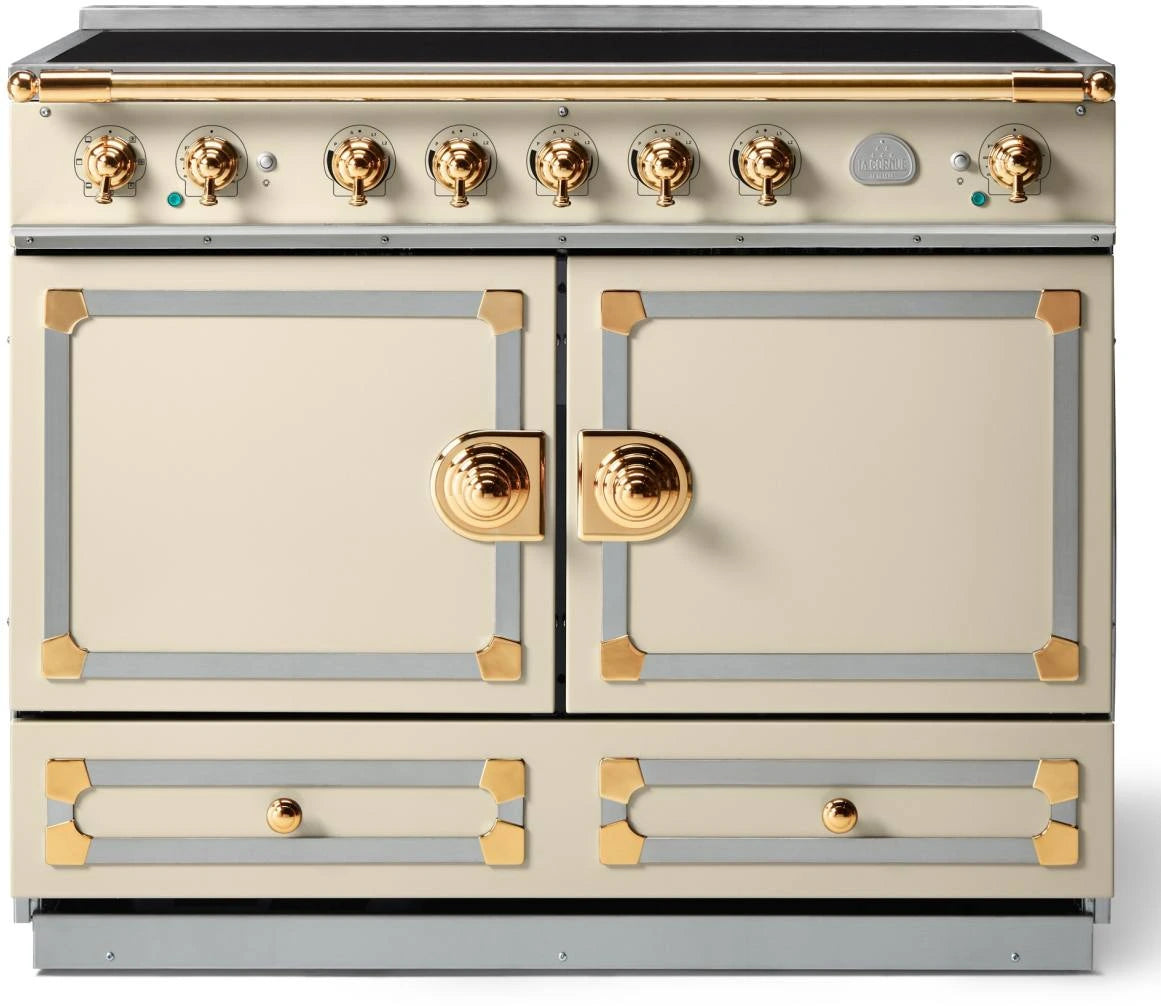 La Cornue CornuFé 110cm Induction - Morning Dew & Polished Brass | LCCF110INDMB/PBSS