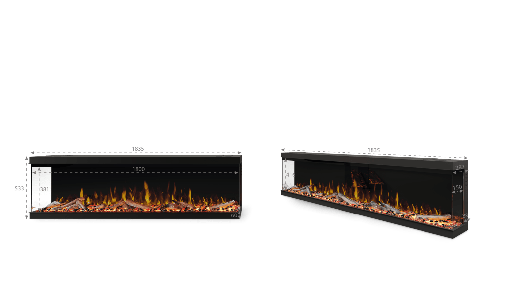 Flamora 1800 Panoramic Electric Fire | PR1800