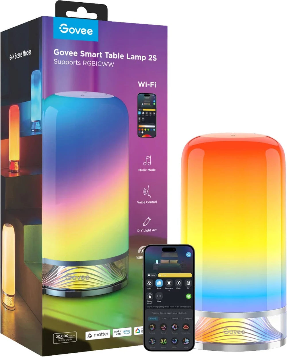 Govee Smart Table Lamp 2S | RGBICWW