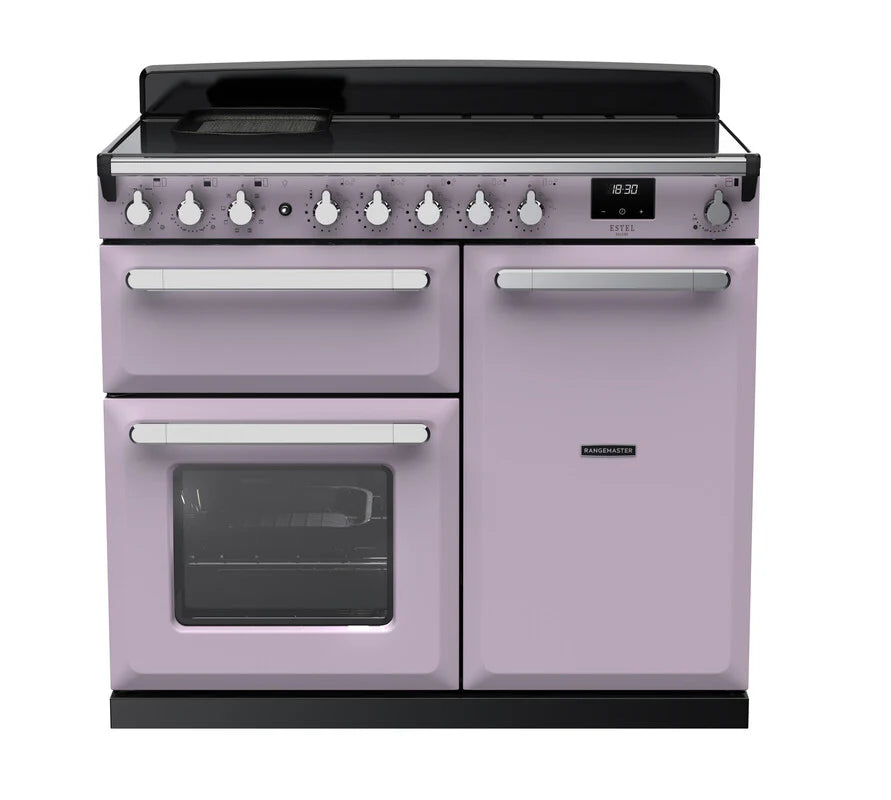 Rangemaster Estel 100cm Induction Range Cooker - Heather & Chrome | ESDL100EIPHTH/CM1