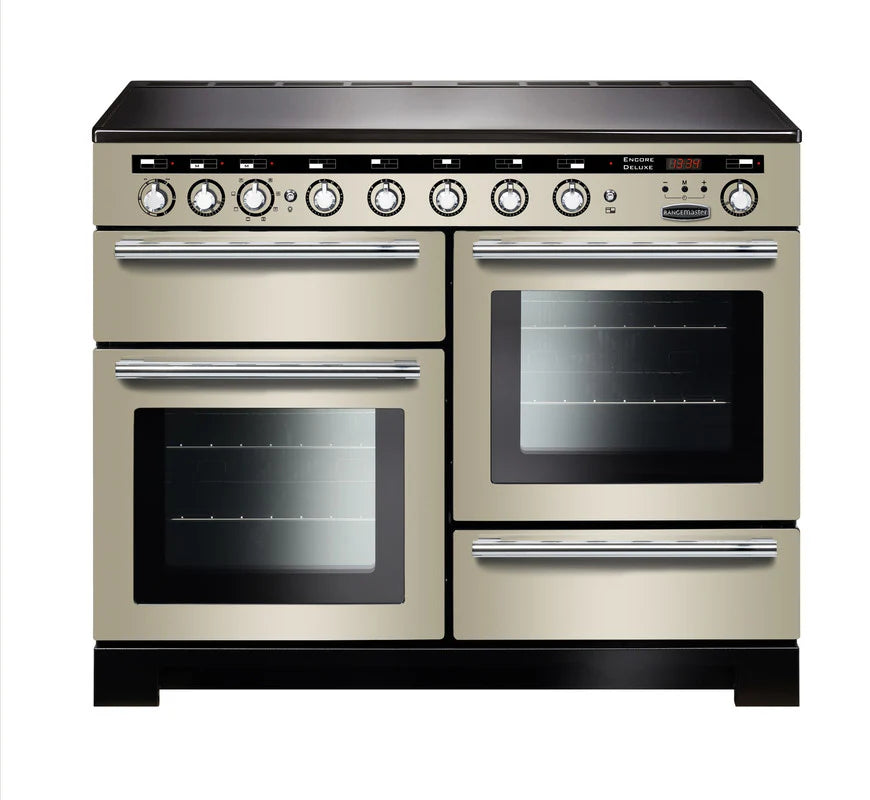 Rangemaster Encore Deluxe 110cm Induction Range Cooker - Ivory & Chrome | EDL110EIIV/C