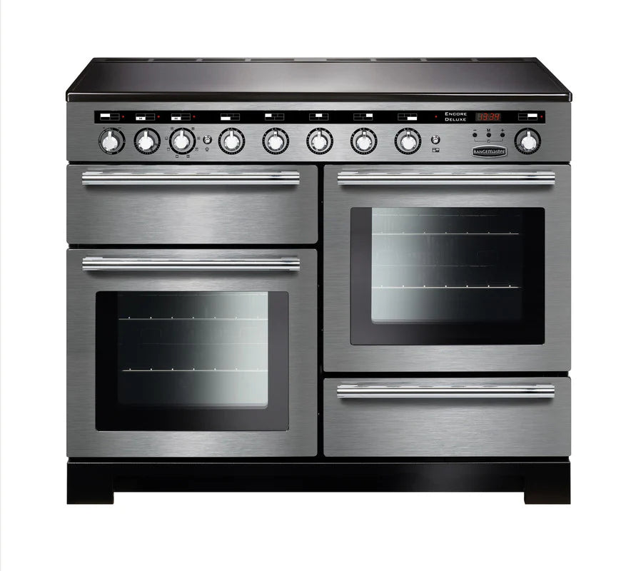 Rangemaster Encore Deluxe 110cm Induction Range Cooker - Stainless Steel & Chrome | EDL110EISS/C