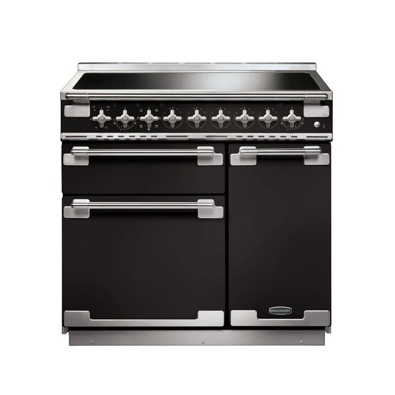 Rangemaster Elise 90cm Induction Range Cooker - Black & Brushed Nickel | ELS90EIGB/