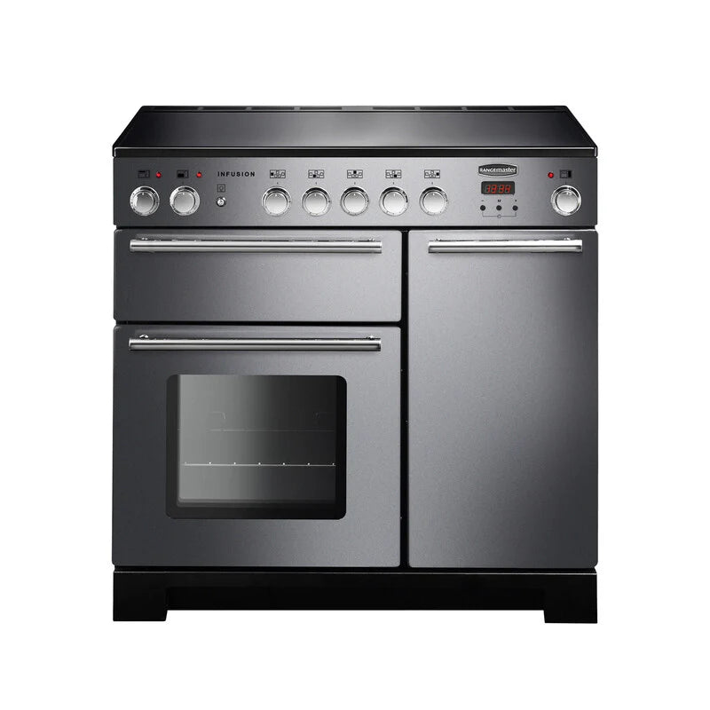 Rangemaster Infusion 90cm Induction Range Cooker - Stainless Steel & Chrome | INF90EISS/