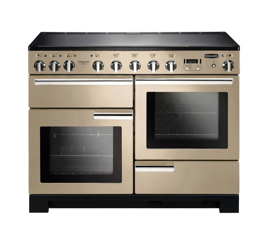 Rangemaster Professional Deluxe 110cm Induction Range Cooker - Cream & Chrome | PDL110EICR/C
