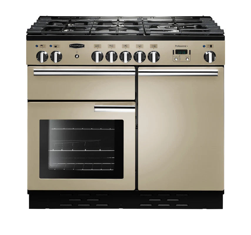 Rangemaster Professional+ 100cm Dual Fuel Range Cooker - Cream & Chrome | PROP100DFFCR/C