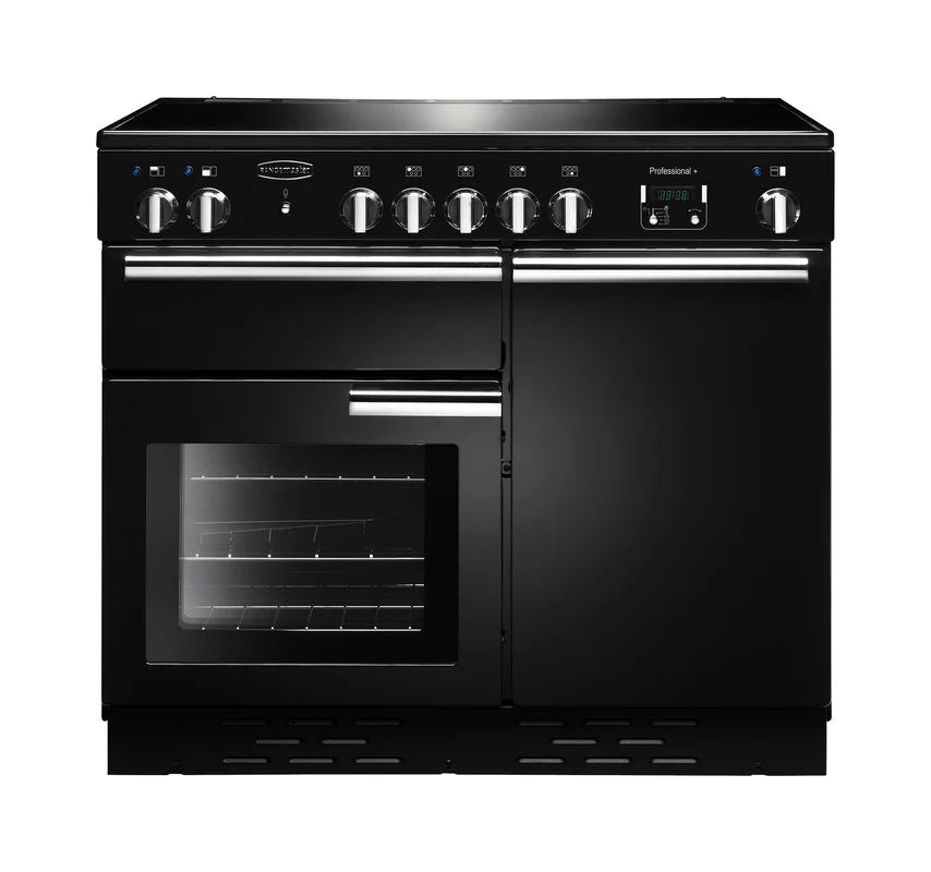 Rangemaster Professional+ 100cm Ceramic Range Cooker - Black & Chrome | PROP100ECGB/C