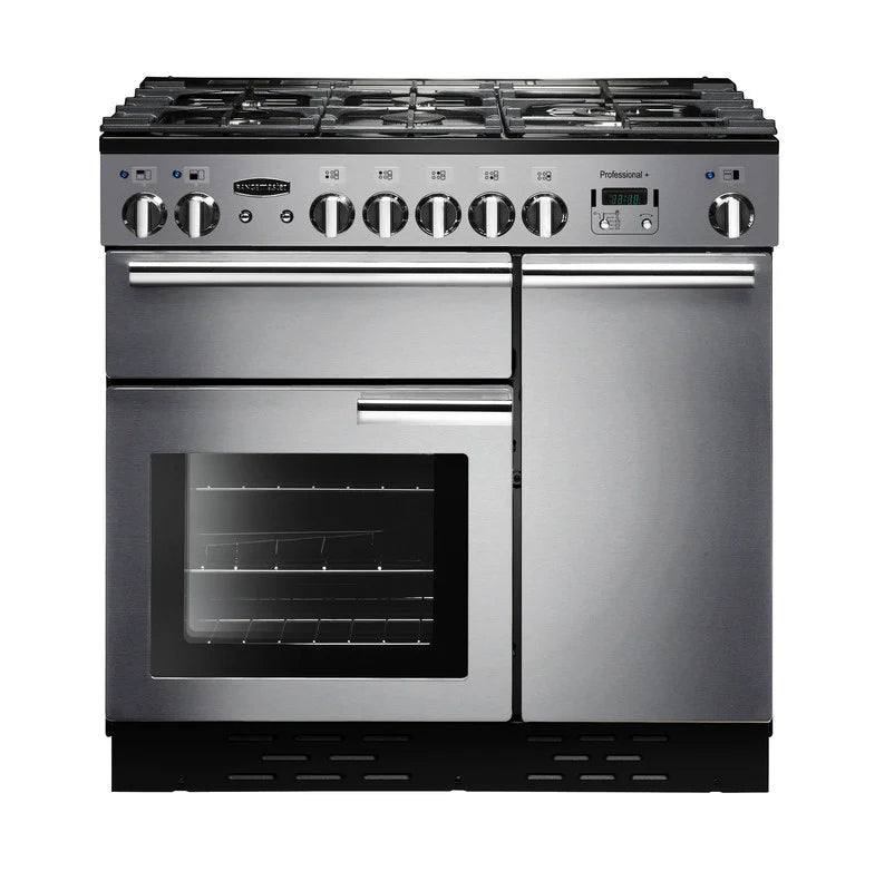 Rangemaster Professional+ 90cm All Gas Range Cooker - Stainless Steel & Chrome | PROP90NGFSS/C