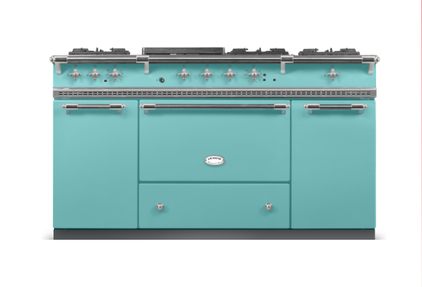 Lacanche Classic Citeaux 150cm - Coral Blue & Matt Chrome