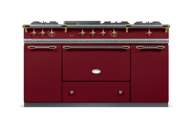 Lacanche Classic Citeaux 150cm - Burgundy Red & Brass