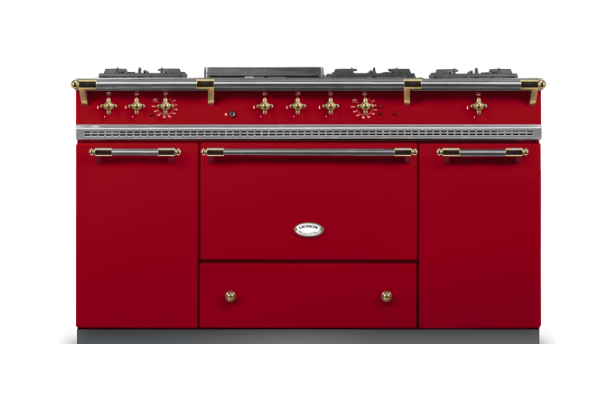Lacanche Classic Citeaux 150cm - Cherry Red & Brass