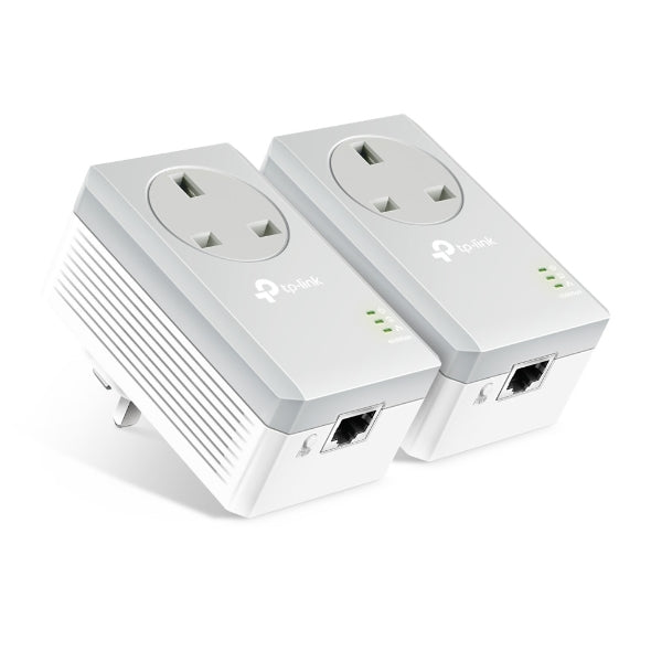 TP Link Passthrough Powerline 600 Starter Kit - 1 Port | TL-PA4010PKIT