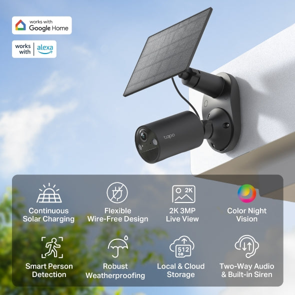 Tapo Solar-Powered Security Camera Kit | TapoC411KIT