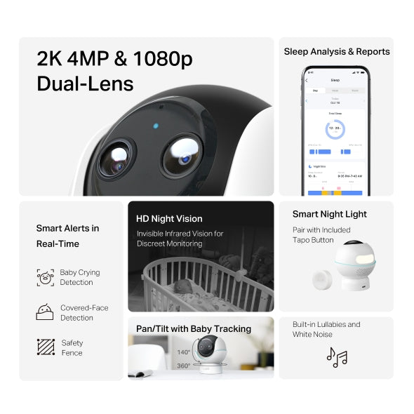 Tapo Dual-Lens Smart Baby Camera | TAPOC840