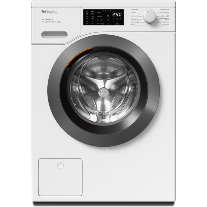 Miele Front-loading washing machine, 9kg, Graphite Grey Door - Chrome Edition | WED 385 WCS