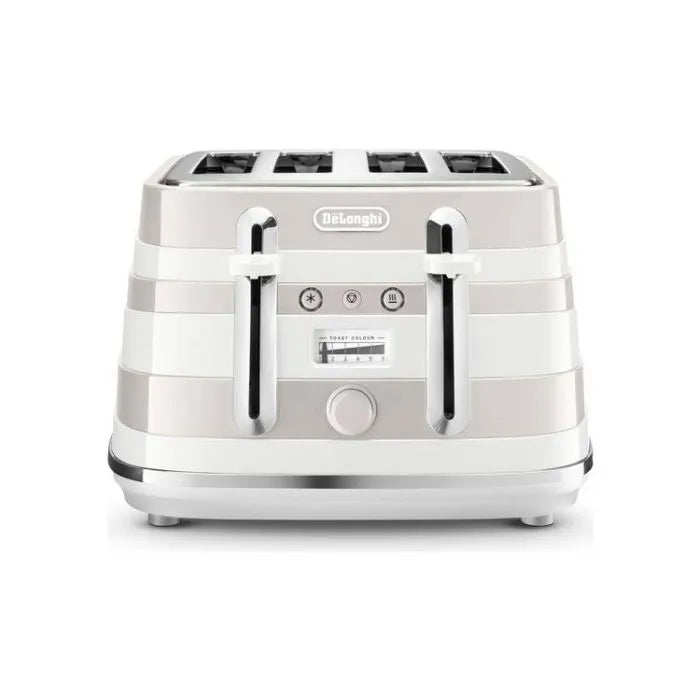 De'Longhi Avvolta Class Wrap-Around Design Toaster - White & Beige | CTAC4003.W