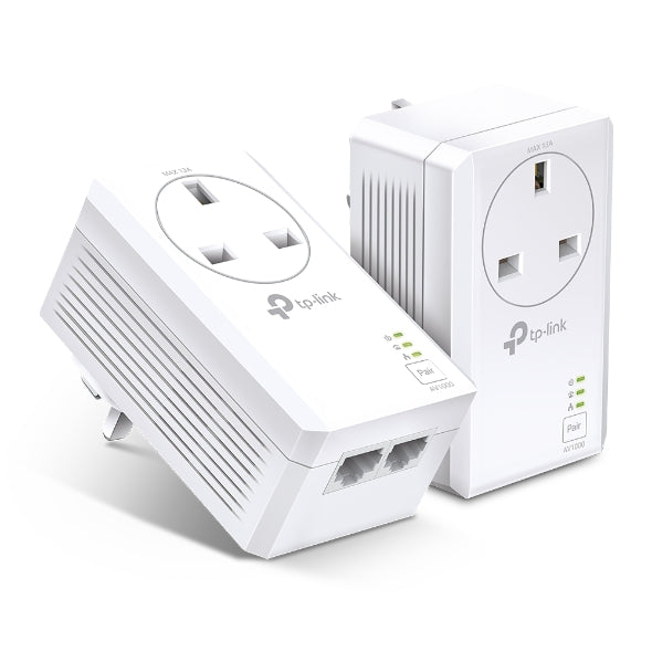 TP Link AV1000 2-Port Gigabit Passthrough Powerline Starter Kit | TL-PA7027PKIT