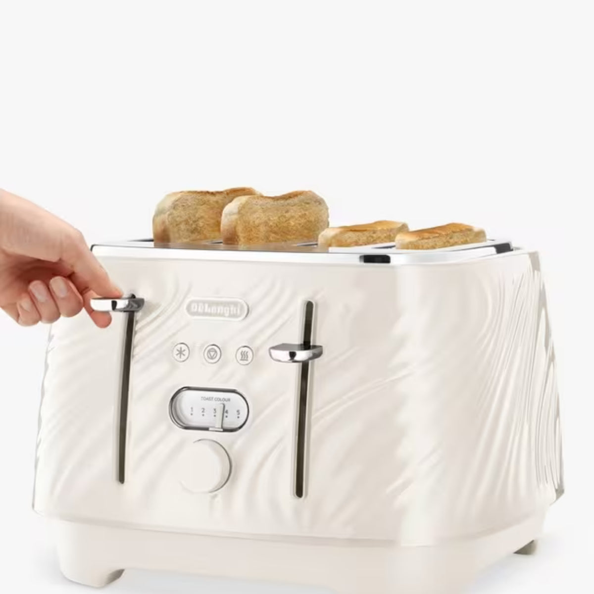 De'Longhi Ballerina Seta Toaster - Cream | CTDS4003.CR