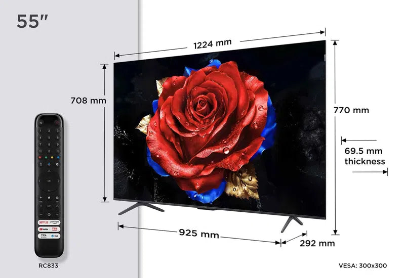 TCL 55'' QLED 4K HDR Smart TV | 55T8C