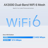 Deco AX3000 Outdoor / Indoor Whole Home Mesh WiFi 6 Unit | DECOX50OUTDOOR