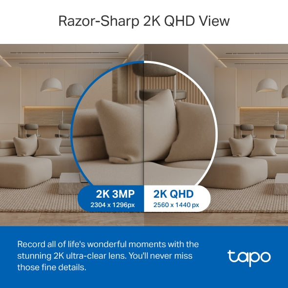 Tapo Pan/Tilt Home Security Wi-Fi Camera | TAPOC220