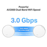 Deco AX3000 Whole Home Mesh WiFi 6 System with PoE - 3pk | DECOX50POE3PK