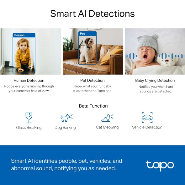 Tapo Pan/Tilt Home Security Wi-Fi Camera | TAPOC220