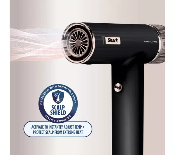 Shark SpeedStyle Pro High-Velocity Hair Dryer System - Black | HD701UK