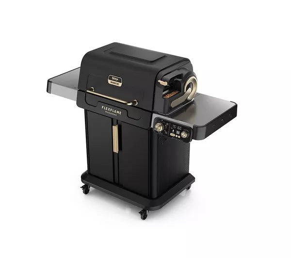 Ninja FlexFlame ProConnect Gas BBQ & Outdoor Cooking System - Black & Gold | PG305UK