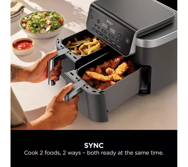 Ninja DualZone 7.6L 2-Drawer Air Fryer - Grey | DZ801UK