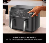 Ninja DualZone 7.6L 2-Drawer Air Fryer - Grey | DZ801UK