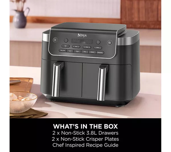 Ninja DualZone 7.6L 2-Drawer Air Fryer - Grey | DZ801UK