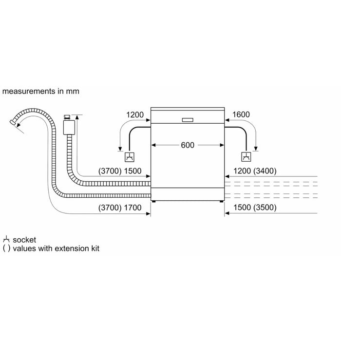 Neff N50 Semi Integrated Dishwasher S/Steel S145HTS01G