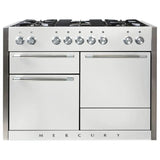 Mercury 1200mm Dual Fuel Range Cooker-Snowdrop & Chrome | MCY1200DFSD