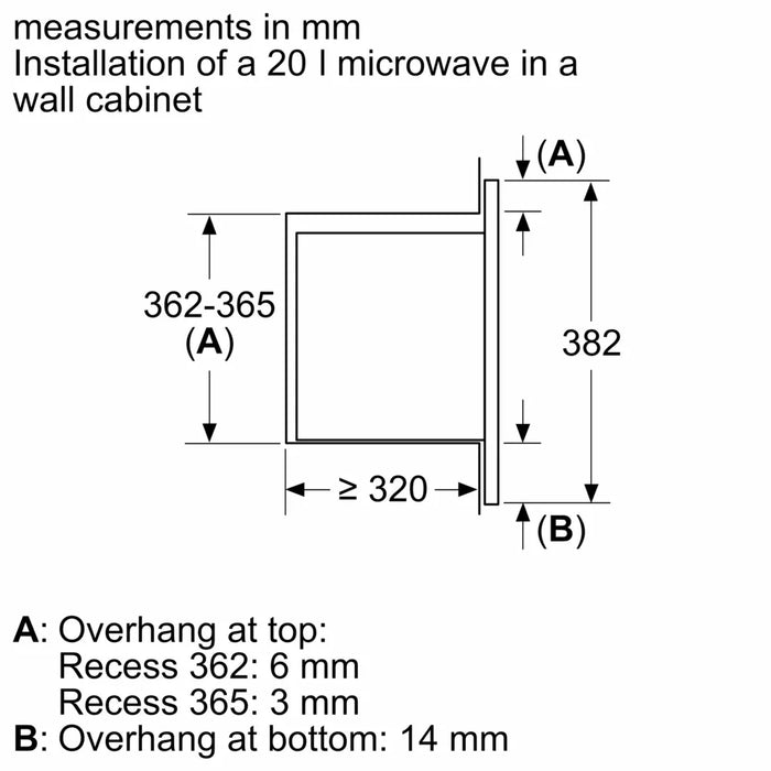 Bosch Series 2 Built In Microwave Black BFL523MS3B