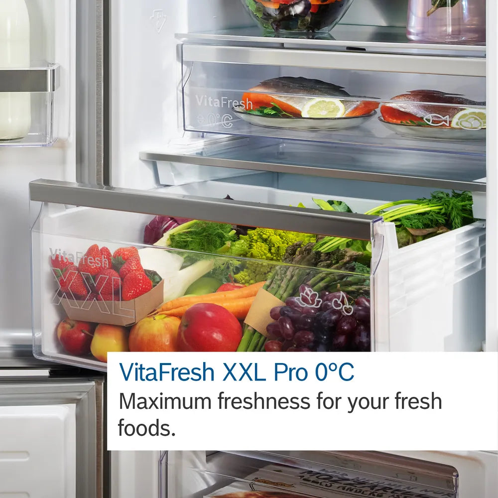 Bosch Series 4 70:30 Fridge Freezer Stainless Steel KGN492LDFG