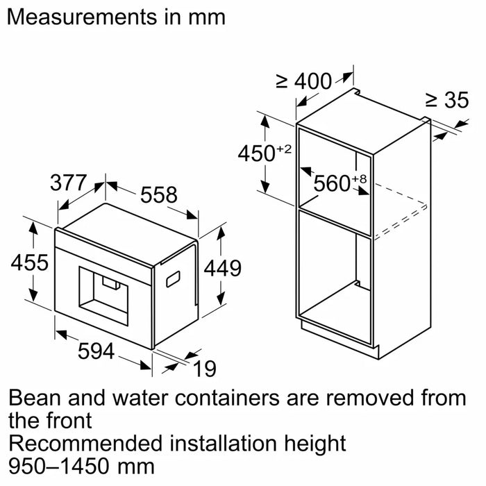 Bosch Series 8 Integrated Coffee Centre CTL7181B0