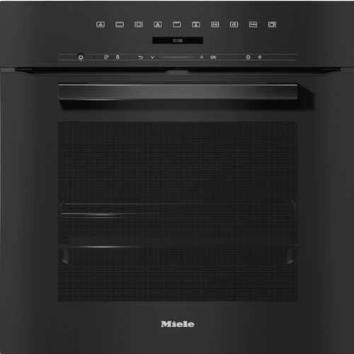 Miele PureLine Pyrolytic Single Oven w/Added Steam Obsidian Black H 7264 BP