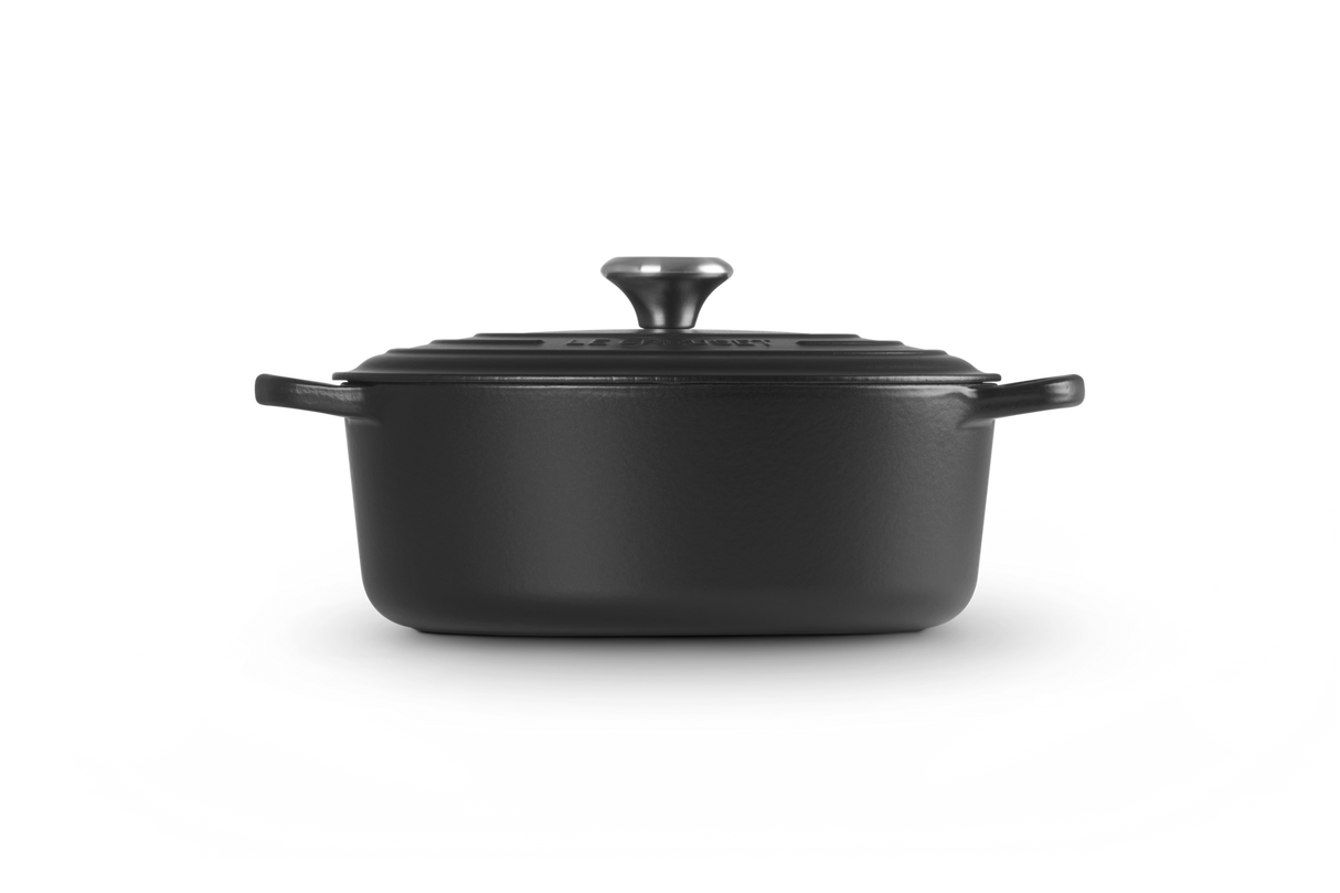 Le Creuset Signature 27cm Cast Iron Oval Casserole - Satin Black | 21178272202430