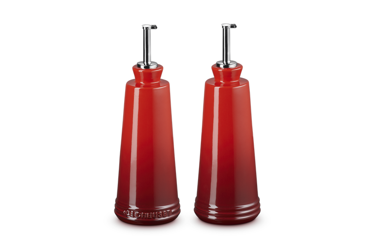 Le Creuset Signature Stoneware 300ml Oil & Vinegar Set  - Cerise | 80842300600003