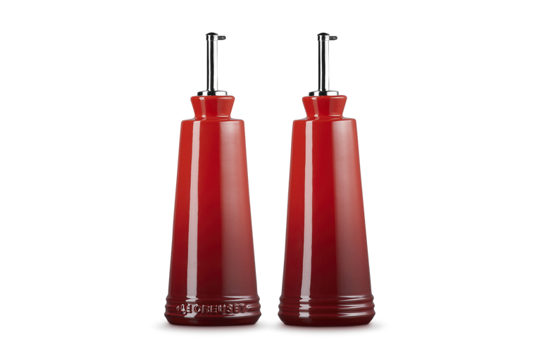 Le Creuset Signature Stoneware 300ml Oil & Vinegar Set  - Cerise | 80842300600003
