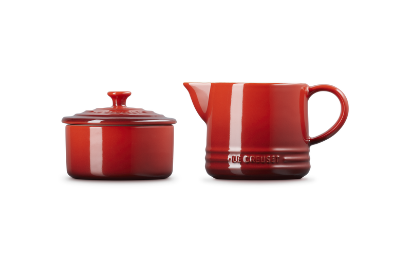 Le Creuset Signature Stoneware Milk & Sugar Set  - Cerise | 89331000600003