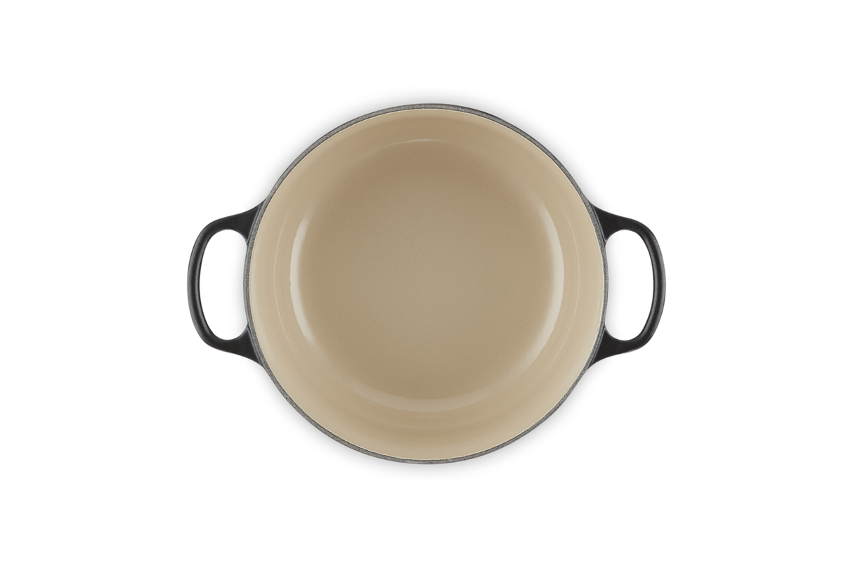 Le Creuset Signature 20cm Cast Iron Round Casserole - Satin Black | 21177200002430