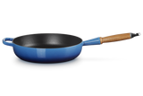 Le Creuset 28cm Cast Iron Sauté Pan with Wooden Handle - Azure | 20259282200422