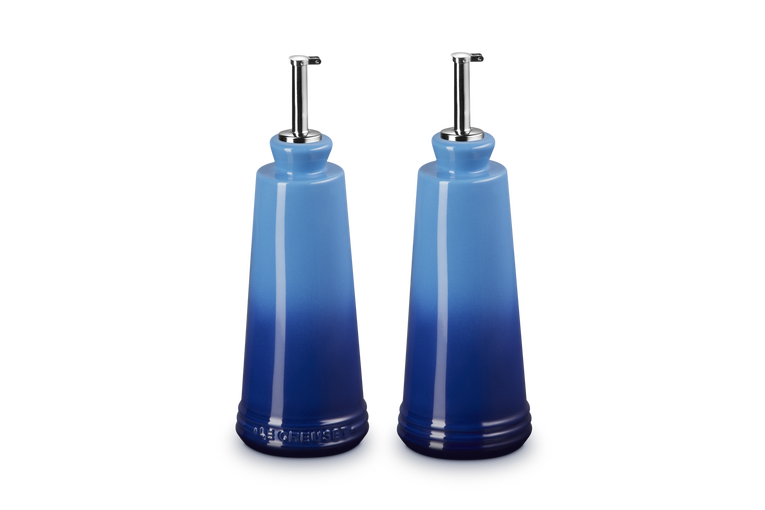Le Creuset Signature Stoneware 300ml Oil & Vinegar Set  - Azure | 80842302200003